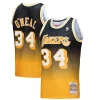 Shaquille O'Neal Los Angeles Lakers 1996/97 Hardwood Premium Classics Fadeaway Swingman Player Jersey Gold/Black Perfect for Game Day