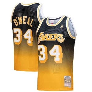 Shaquille O'Neal Los Angeles Lakers 1996/97 Hardwood Premium Classics Fadeaway Swingman Player Jersey Gold/Black Perfect for Game Day