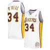Shaquille O'Neal Los Angeles Lakers 2001/02 Hardwood Unique Classics Swingman Jersey White for Basketball Enthusiasts