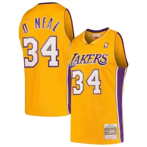 Shaquille O'Neal Los Angeles Lakers Hardwood Classics Swingman Jersey Gold Unique Ideal for Collectors