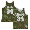 Shaquille O'Neal Los Angeles Lakers Premium Hardwood Classics 1996/97 Ghost Green Swingman Jersey Camo Ideal for Collectors