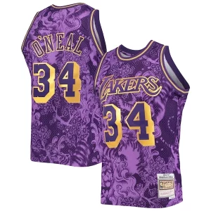 Shaquille O'Neal Los Angeles Lakers Stylish Hardwood Classics 1996/97 Lunar New Year Swingman Jersey Purple Perfect for Game Day