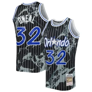 Shaquille O'Neal Orlando Magic 1994/95 Hardwood Classics Marble Stylish Swingman Jersey Black Great for Fans