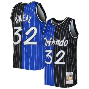 Shaquille O'Neal Orlando Magic Hardwood Classics 1994/95 Split Swingman Jersey Fabulous Blue/Black Ideal for Collectors