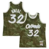 Shaquille O'Neal Orlando Magic Hardwood Premium Classics 1994/95 Ghost Green Swingman Jersey Camo for Basketball Enthusiasts