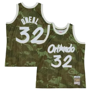 Shaquille O'Neal Orlando Magic Hardwood Premium Classics 1994/95 Ghost Green Swingman Jersey Camo for Basketball Enthusiasts