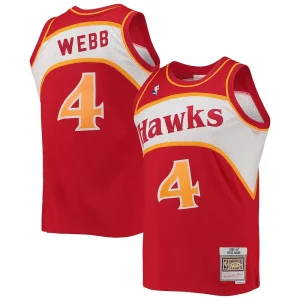 Spud Webb Atlanta Hawks Unique Hardwood Classics Swingman Jersey Red Perfect for Game Day
