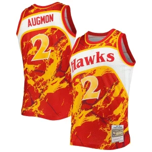 Stacey Augmon Atlanta Hawks 1991/92 Hardwood Classics Unique Marble Swingman Jersey Red Must - Have for Jerseys Lovers