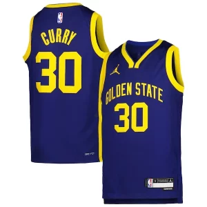 Stephen Curry Golden State Warriors Jordan Brand Youth Swingman Jersey Statement Eye - catching Edition Blue Perfect for Game Day
