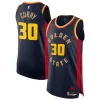 Stephen Curry Golden State Warriors Nike 2024/25 Authentic Player Jersey City Fabulous Edition Navy Ideal for Collectors