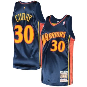 Stephen Curry Golden State Warriors Stylish 2009/10 Hardwood Classics Authentic Jersey Navy for Basketball Enthusiasts