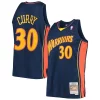 Stephen Curry Golden State Warriors Trendy Hardwood Classics Swingman Jersey Navy/White for Basketball Enthusiasts