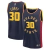 Stephen Curry Golden Trendy State Warriors 2024/25 Fast Break Player Jersey City Edition Navy Perfect for Game Day