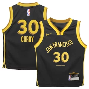 Stephen Curry Trendy Golden State Warriors Nike Toddler Swingman Replica Jersey City Edition Black Ideal for Collectors