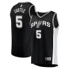 Stephon Castle San Antonio Spurs 2024 NBA Draft Fast Break Player Chic Jersey Icon Edition Black Perfect for Game Day