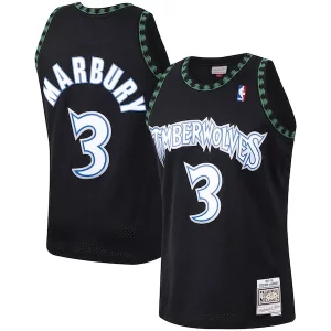 Stephon Marbury Minnesota Timberwolves 1997/98 Hardwood Elegant Classics Swingman Jersey Black Must - Have for Jerseys Lovers