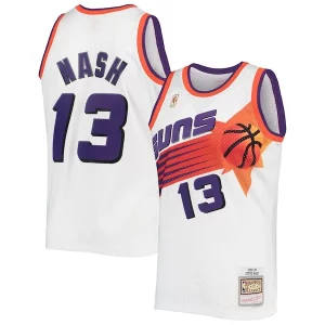 Steve Nash Phoenix Stylish Suns 2001/02 Hardwood Classics Swingman Jersey White/Purple Great for Fans