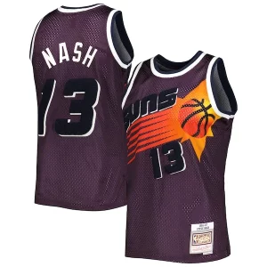 Steve Nash Phoenix Suns 1996/97 Hardwood Classics Off Court Premium Swingman Jersey Purple Great for Fans