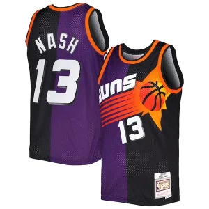 Steve Nash Phoenix Suns Hardwood Classics 1996/97 Split Trendy Swingman Jersey Purple/Black Ideal for Collectors
