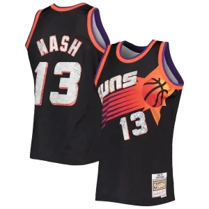 Steve Nash Premium Phoenix Suns 1996/97 Hardwood Classics NBA 75th Anniversary Diamond Swingman Jersey Black for Basketball Enthusiasts