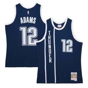 Steven Adams Oklahoma City Thunder Hardwood Classics Elegant Swingman Jersey Navy Must - Have for Jerseys Lovers