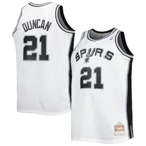 Tim Duncan Chic San Antonio Spurs Big & Tall Hardwood Classics 1998/99 Swingman Jersey White/Black Ideal for Collectors