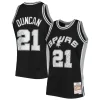 Tim Duncan San Antonio Spurs 1998/99 Hardwood Classics NBA 75th Anniversary Fabulous Diamond Swingman Jersey Black Ideal for Collectors