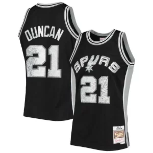 Tim Duncan San Antonio Spurs 1998/99 Hardwood Classics NBA 75th Anniversary Fabulous Diamond Swingman Jersey Black Ideal for Collectors