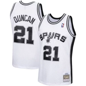 Tim Duncan San Antonio Spurs 1998/99 Hardwood Gorgeous Classics Swingman Jersey White Must - Have for Jerseys Lovers