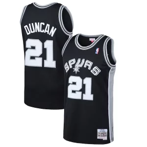 Tim Duncan San Antonio Spurs Gorgeous 1998/99 Hardwood Classics Swingman Jersey Black Great for Fans