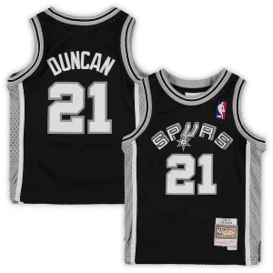 Tim Duncan San Antonio Spurs Preschool 1998/99 Hardwood Classics Throwback Team Premium Jersey Black for Basketball Enthusiasts