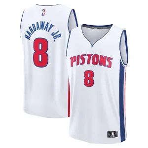 Tim Hardaway Jr. Detroit Pistons Fast Break Unique Replica Player Jersey Association Edition White Great for Fans