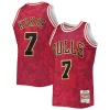 Toni Kukoc Chicago Bulls Hardwood Classics 1997/98 Eye - catching Lunar New Year Swingman Jersey Red Ideal for Collectors