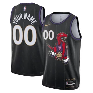 Toronto Raptors Nike Unisex 2024/25 Custom Swingman Fabulous Jersey City Edition Black Ideal for Collectors