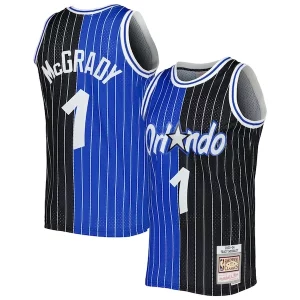 Tracy McGrady Orlando Magic Elegant Hardwood Classics 2003/04 Split Swingman Jersey Blue/Black Perfect for Game Day
