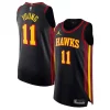 Trae Young Atlanta Hawks Jordan Brand Authentic Stylish Player Jersey Statement Edition Black Perfect for Game Day
