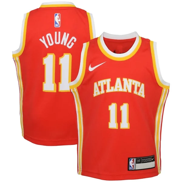 Trae Young Atlanta Hawks Nike Toddler Swingman Player Jersey Icon Premium Edition Red Great for Fans