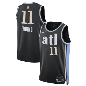 Trae Young Atlanta Hawks Nike Unisex Trendy 2023/24 Swingman Jersey Black City Edition for Basketball Enthusiasts