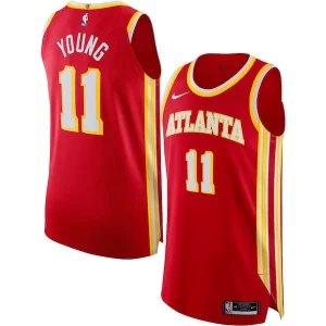 Trae Young Stylish Atlanta Hawks Nike Authentic Jersey Association Edition Red Perfect for Game Day