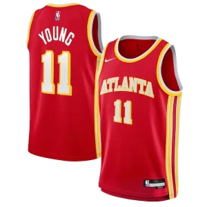 Trae Young Trendy Atlanta Hawks Nike Youth Swingman Jersey Icon Edition Red Great for Fans