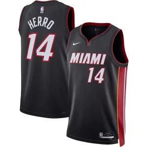 Tyler Herro Miami Heat Nike Unisex Swingman Jersey Icon Edition Trendy Black Must - Have for Jerseys Lovers