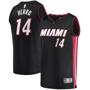 Tyler Herro Miami Heat Premium Fast Break Replica Jersey Icon Edition Black Must - Have for Jerseys Lovers