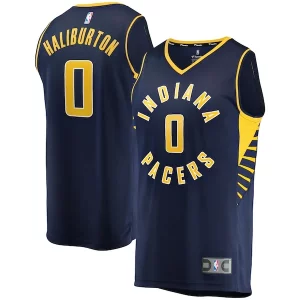 Tyrese Haliburton Indiana Pacers Fast Fabulous Break Replica Jersey Icon Edition Navy Must - Have for Jerseys Lovers