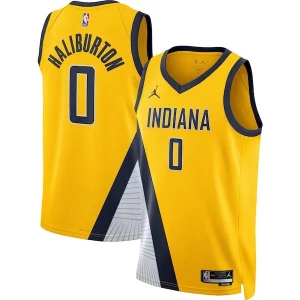 Tyrese Haliburton Indiana Pacers Jordan Brand Unisex Swingman Jersey Unique Statement Edition Gold for Basketball Enthusiasts
