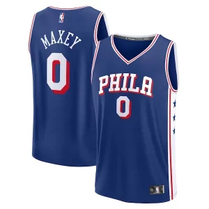 Tyrese Maxey Philadelphia 76ers Fast Break Replica Player Premium Jersey Icon Edition Royal Ideal for Collectors