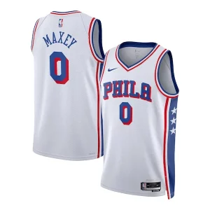 Tyrese Maxey Philadelphia 76ers Gorgeous Nike Unisex Swingman Jersey Association Edition White Great for Fans