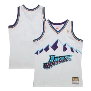 Utah Jazz Elegant 1996 97 Hardwood Classics Swingman Jersey White Great for Fans