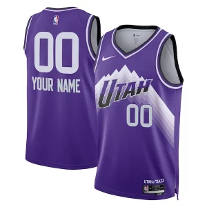 Utah Jazz Nike Unisex 2023/24 Chic Custom Swingman Jersey Purple City Edition Perfect for Game Day