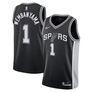 Victor Wembanyama San Antonio Fabulous Spurs Nike Youth Swingman Jersey Icon Edition Black Perfect for Game Day