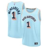 Victor Wembanyama San Antonio Spurs 2024/25 Fast Break Player Jersey Fabulous City Edition Light Blue Great for Fans